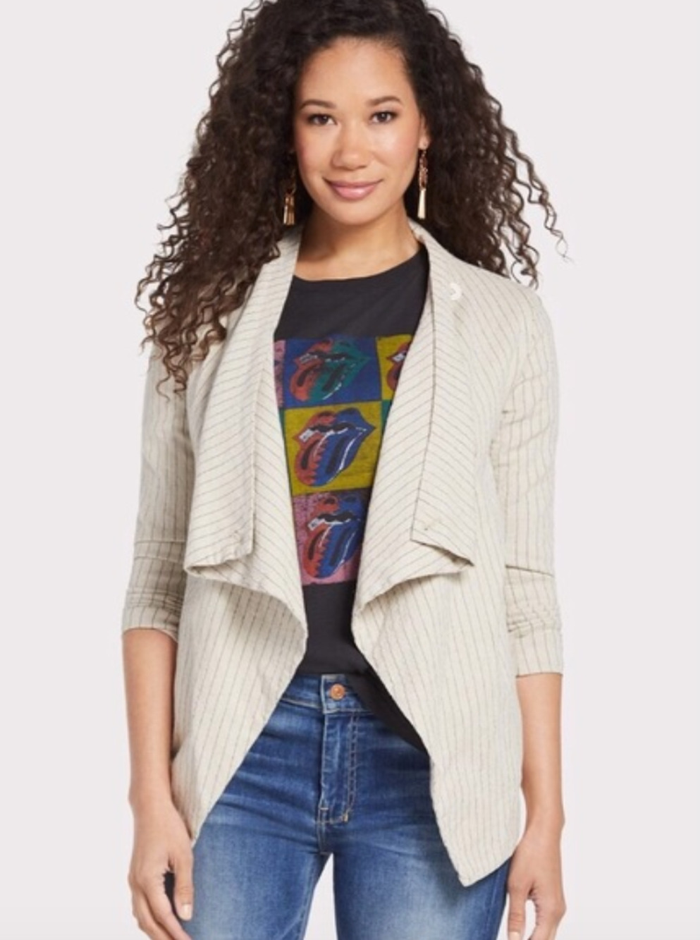 EVEREVE NWT BlankNYC All Natural Linen Blend Jacket Blazer // S